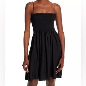 Theory Black smocked dress small